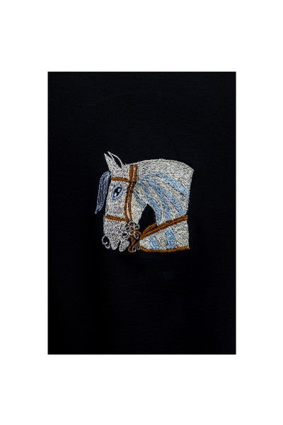 HORSE EMBROIDERY HOODIE