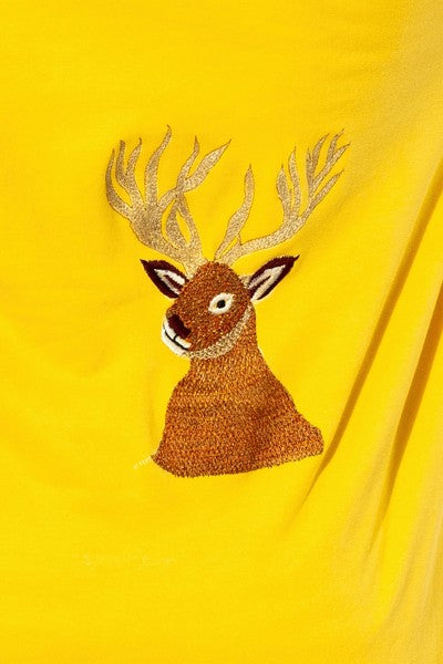DEER EMBROIDERY HOODIE