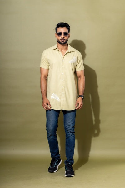 LEAVE EMBROIDERY SHIRT