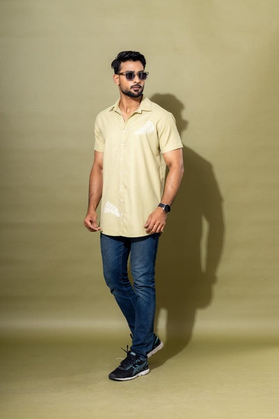 LEAVE EMBROIDERY SHIRT