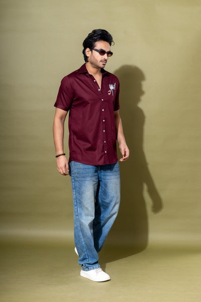 BIRD EMBROIDERY SHIRT