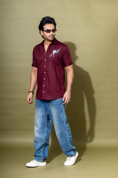 BIRD EMBROIDERY SHIRT