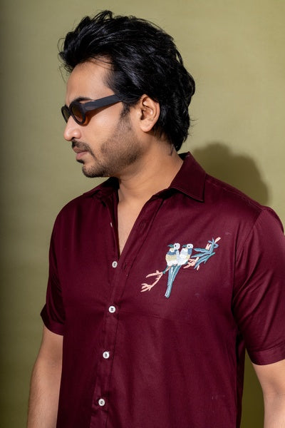 BIRD EMBROIDERY SHIRT